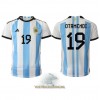 Officiële Voetbalshirt Argentinië Nicolas Otamendi 19 Thuis WK 2022 - Heren